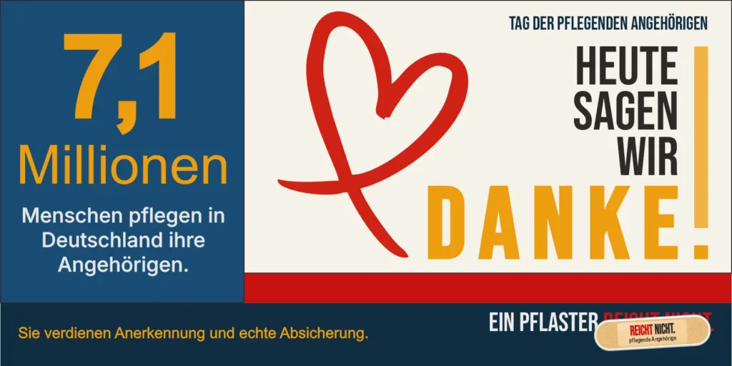 Dank an 7,1 Millionen pflegende Angehörige in Deutschland